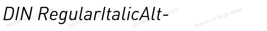 DIN RegularItalicAlt字体转换